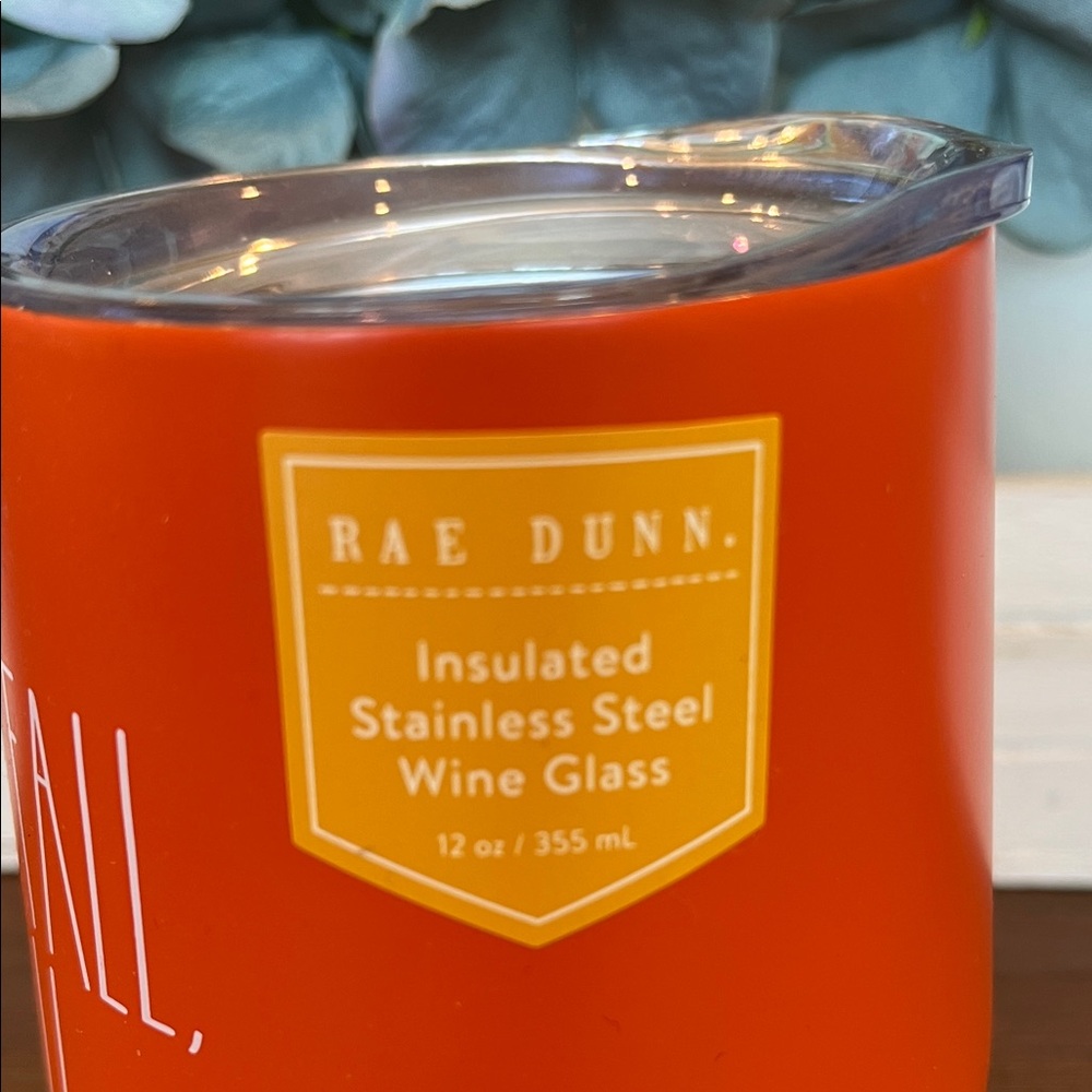 NWT Rae Dunn Happy Fall Y’all Orange Insulated Wine Tumbler - Picture 2 of 5